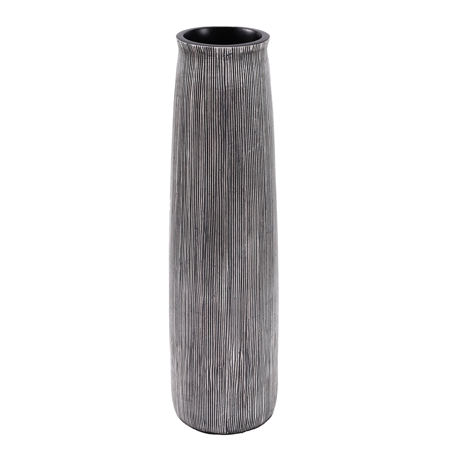 Black Floor Vase for Pampas Grass, Large Flower Vase for Home Decor, 12 inches, Resin