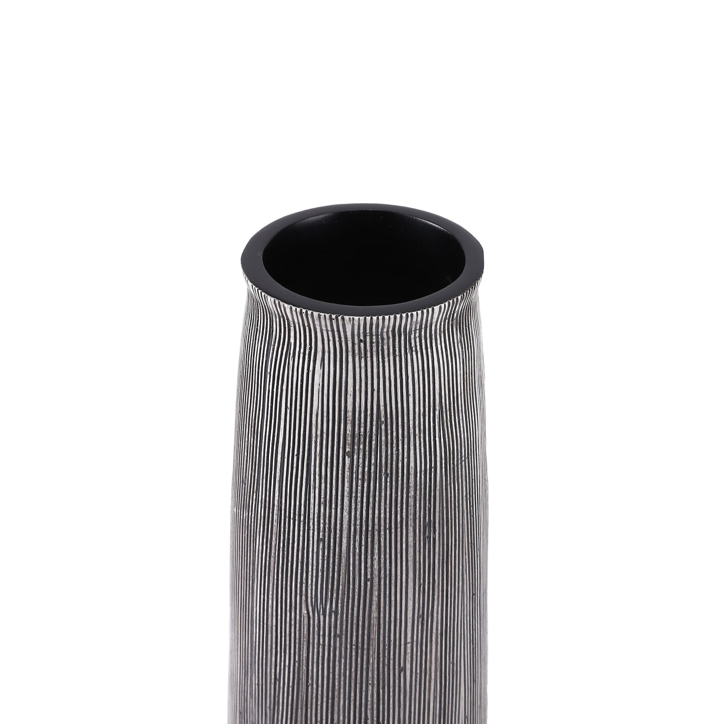 Black Floor Vase for Pampas Grass, Large Flower Vase for Home Decor, 12 inches, Resin